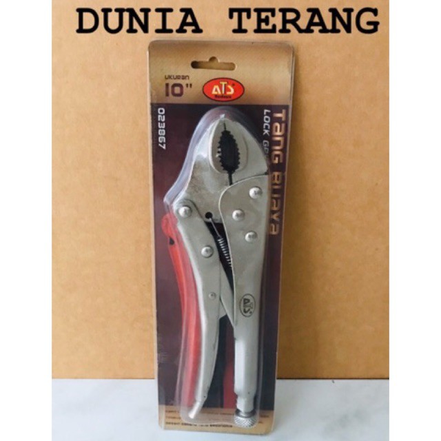 Tang Buaya ATS Bengkok 10 in- Curved Locking Pliers 10 in - Vise Grips 10’’ Tang Jepit Grip Vice