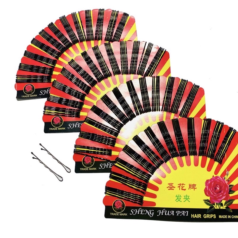 JEPIT RAMBUT LIDI / JEPIT LIDI HITAM PERPAPAN ISI 48pcs / JEPIT LIDI 4cm