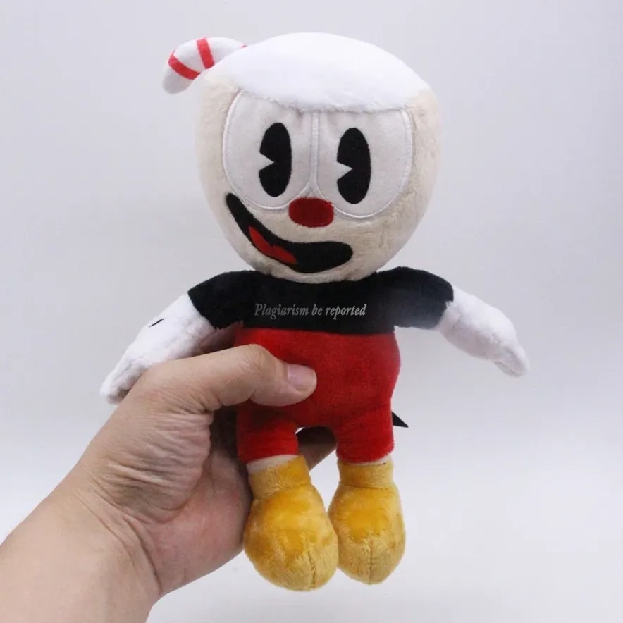 Mainan Boneka Stuffed Plush Mugman Ms. 23cm Boneka Chalice Bahan Plush Untuk Koleksi / Hadiah