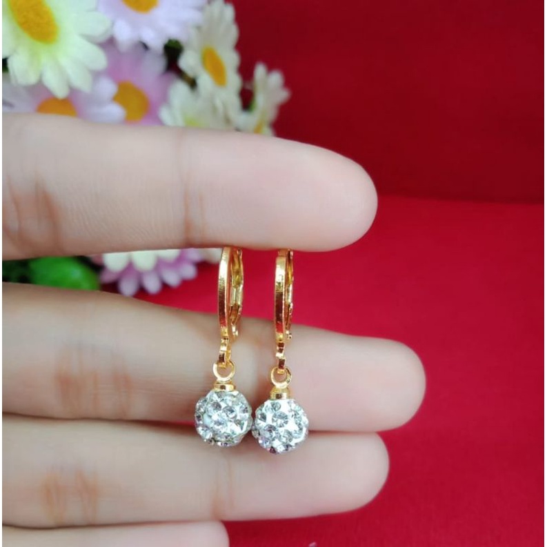 Anting Jurai emas muda kadar 35% perhiasan wanita dewasa anting Jurai emas muda kadar rendah