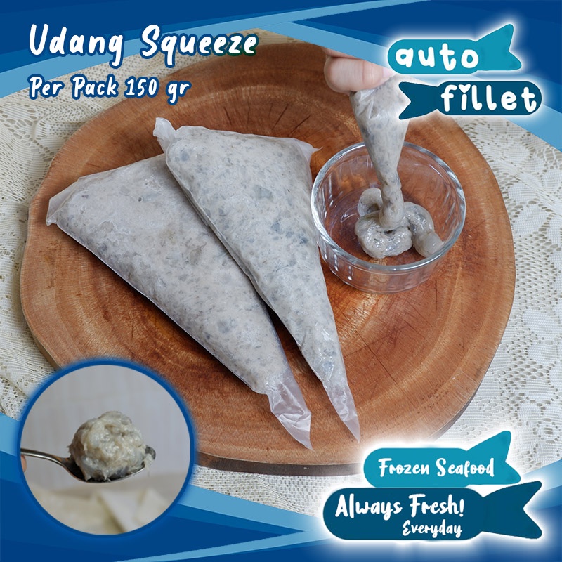 

SQUEEZE SHRIMP / UDANG SQUEEZE / MASHED SHRIMP HOMEMADE 99,9% PURE UDANG KUALITAS PREMIUM