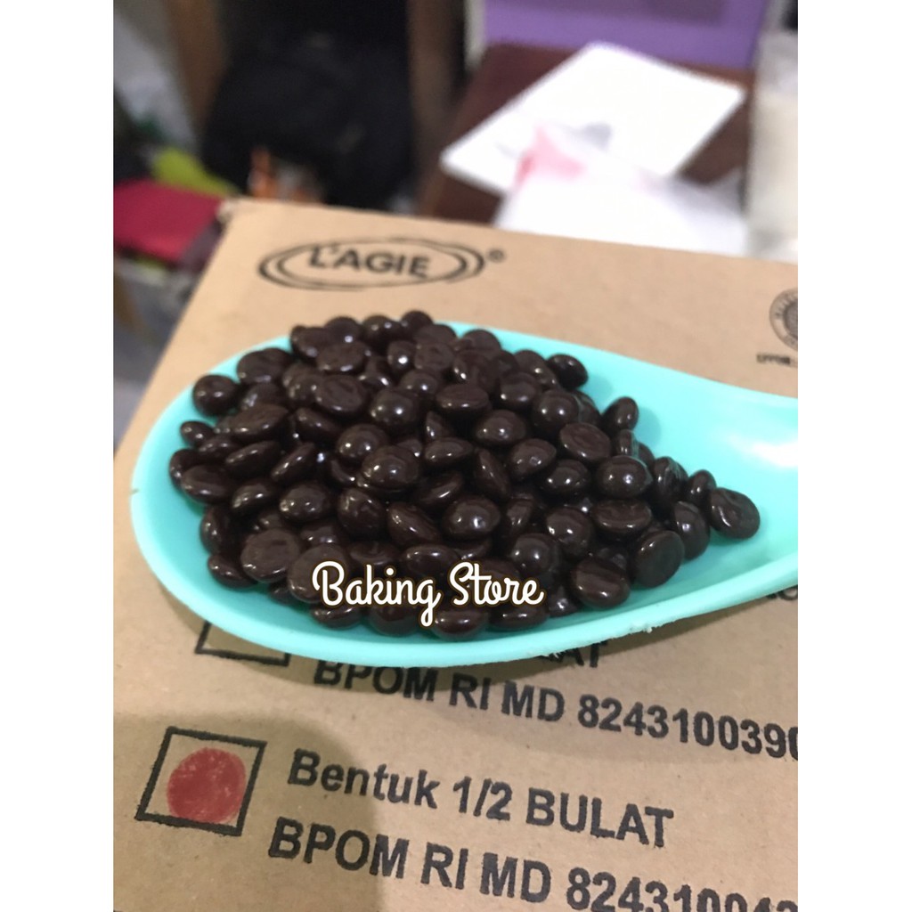 Choco Chips - Chip Chip Cokelat 1/2 Bulat Lagie Repack 250gr