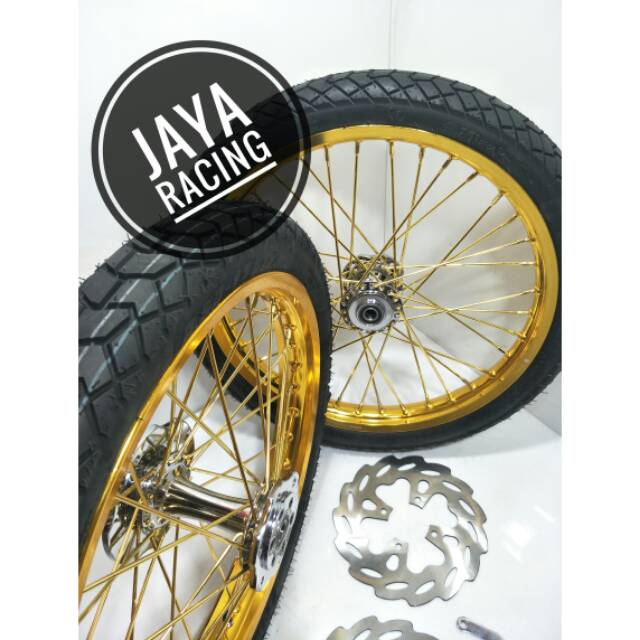 Velg Model TK ring 17 Lebar 160 140 Ninja R - Ninja RR sepaket plus ban Mizzle siap pakai