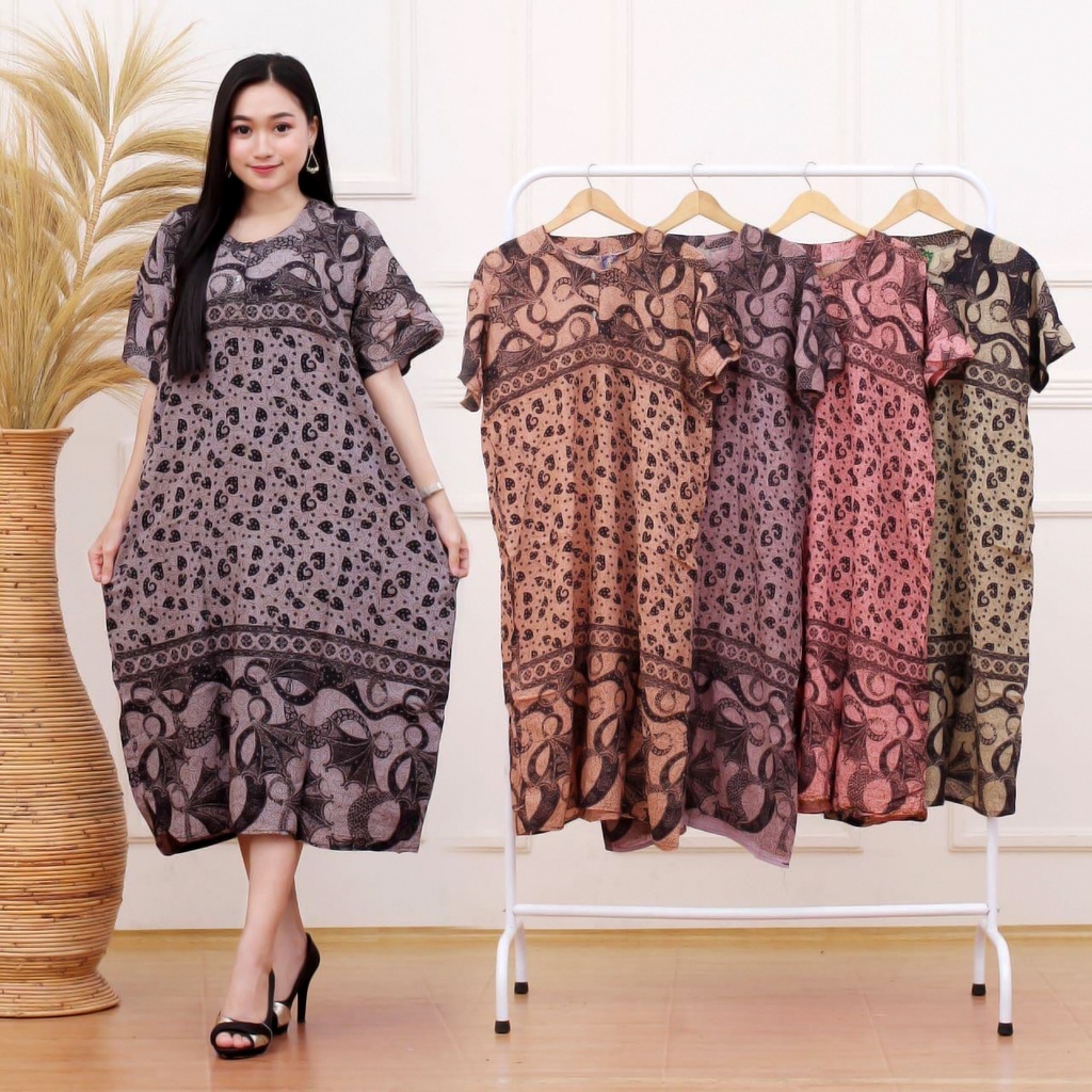 BATIK WANITA DASTER RAYON JUMBO MURAH BIG SIZE XXL ( KOPI SUSU BIANCA LAILA DIANA BULU MANIS ZAARA BASE WARNA ) KEKINIAN BUSUI BUMIL KANCING DEPAN LENGAN PENDEK MURAH ADEM-DJ LAILA