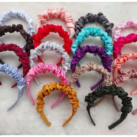 bando scrunchie/bando nagita/bando kerut wanita gaya korea