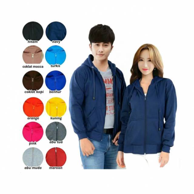 JAKET HOODIE ZIPPER / RESLETING POLOS CEWEK