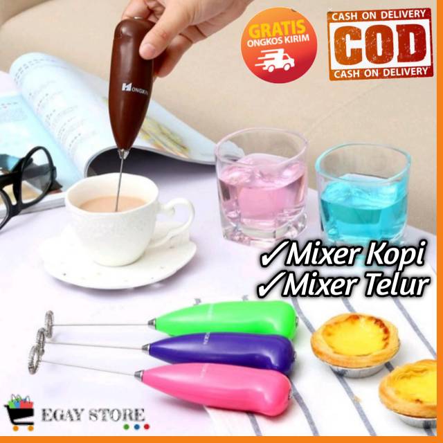 HAND MIXER MINI PORTABLE MIXER KECIL ALAT KOCOK KOPI SUSU TELUR TANPA LISTRIK MURAH TERLARIS