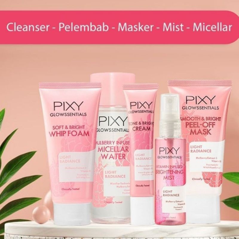 PIXY Glowssentials Light Radiant &amp; Pollution Off Mist | Micellar Water | Face Wash Mask Glow byAILIN