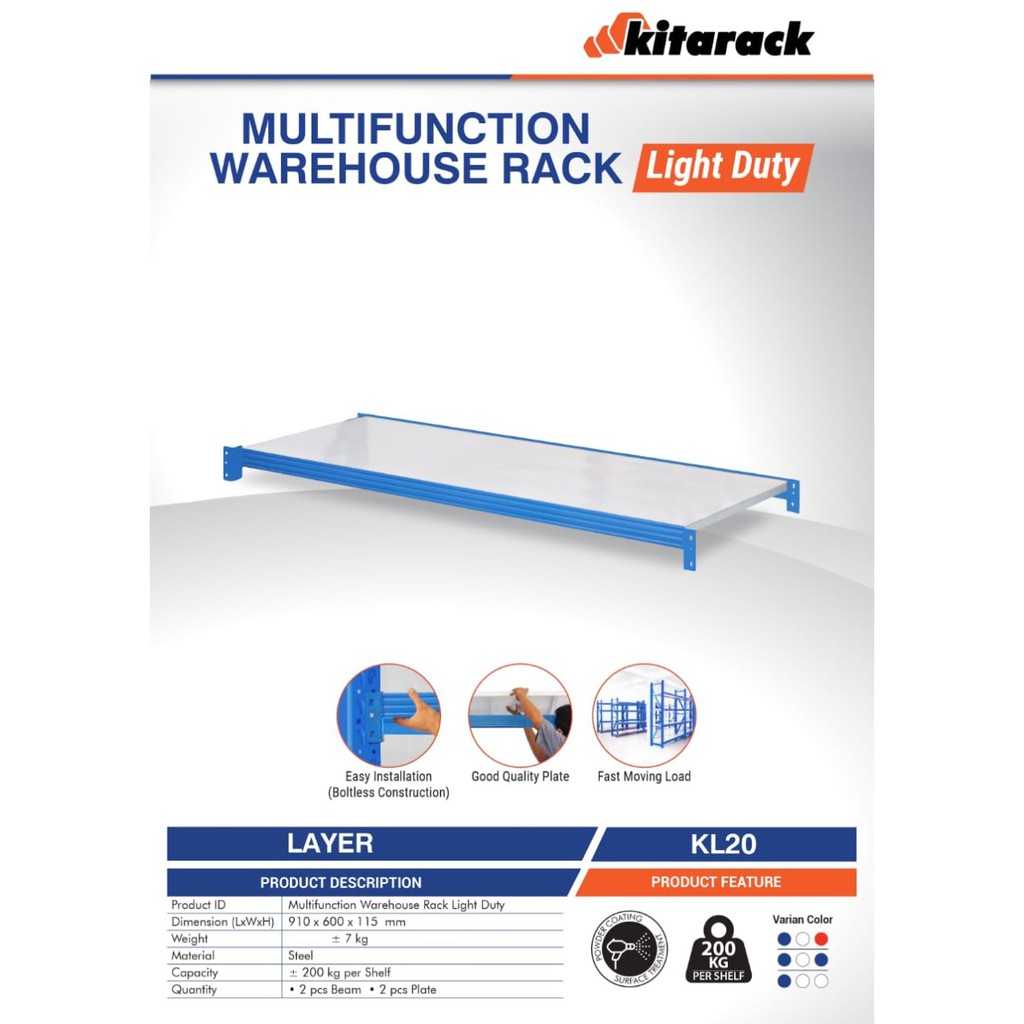 LAYER RACK GUDANG LIGHT DUTY - KL20