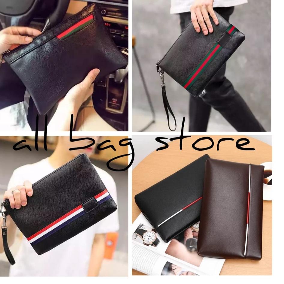 Tidak Diragukan.. Dompet Pria Bisnis Merek Mewah Tas Clutch Pria Kulit  Dompet Saku Koin Dompet Panj