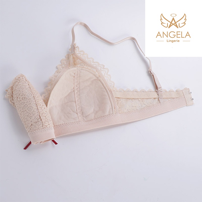 ANGELA PREMIUM JAPAN Bra BH Push Up Set Tanpa Kawat Celana Dalam Wanita Bikini Sport Beha Lingerie Korea Fashion Bralette Remaja Perempuan Sexy Pakaian Dalam COD Renang Motif Cewek Pita Bunga Murah Mimi Jumbo