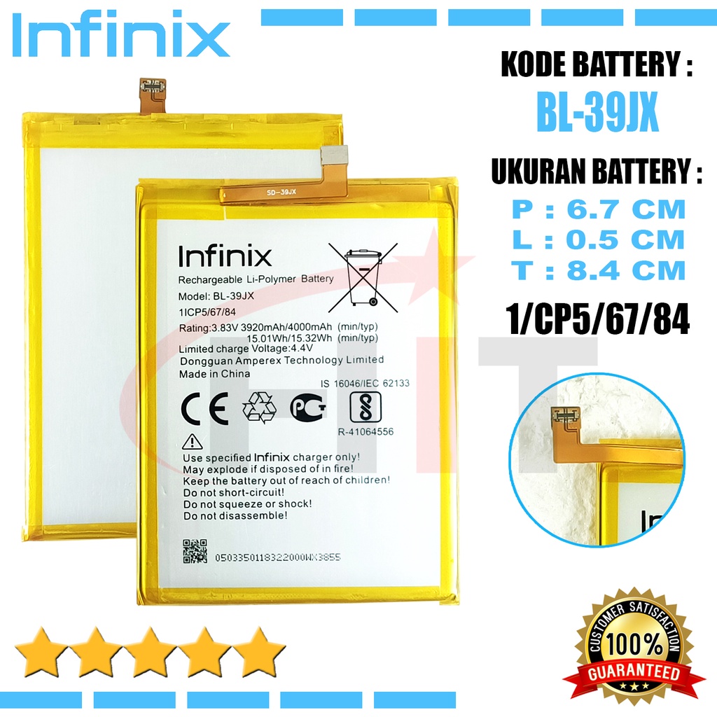 Baterai Ori Battery INFINIX HOT 6X - HOT S3X X622 Battery BL-39JX