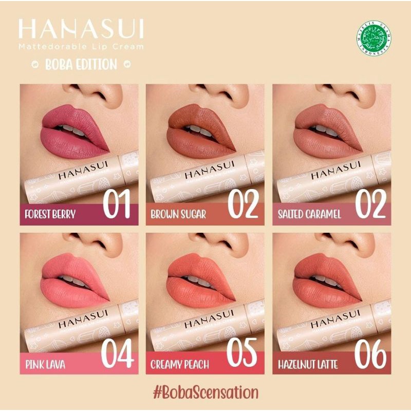 HANASUI LIPCREAM MATTEDORABLE BOBA SERIES