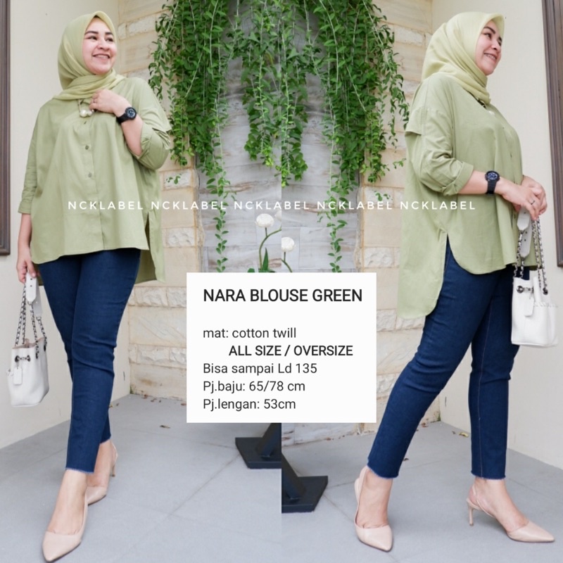 Baju Atasan Blouse Kemeja Polos Cotton Twill Nara Blouse Original by NCK Label