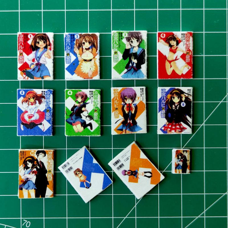 Komik Miniatur/komik diorama Suzumiya Haruhi skala kecil