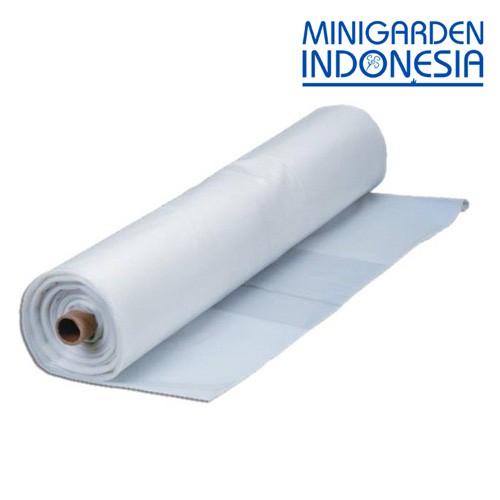 Plastik uv 14% 200 micron lebar 4 m meter untuk hidroponik green house eceran perikanan peternakan