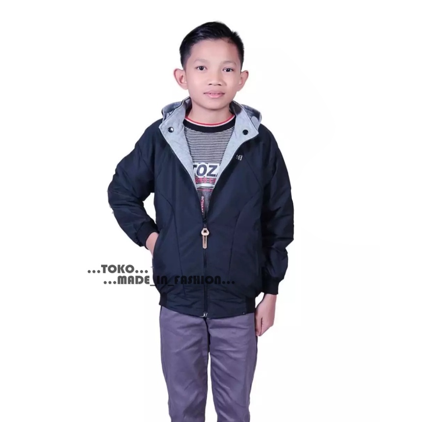 Jaket Anak Laki Laki Jacket Anak BB DC Bolak Balik Waterproof Style Outdoor/Jaket Anak Laki Laki Bolak Balik DC Distro Premium 4-15 tahun BISA COD