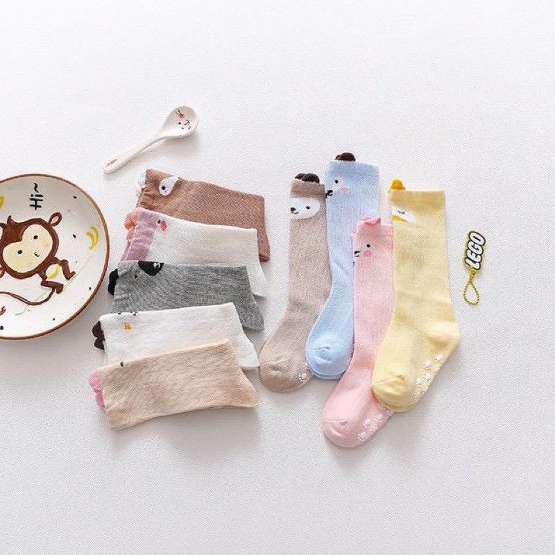 Kaos kaki import panjang karakter lucu hewan anak bayi motif unik baby