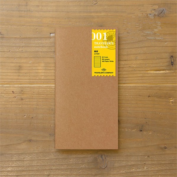 

Traveler's Notebook Refill 001 - Lined Regular Sized