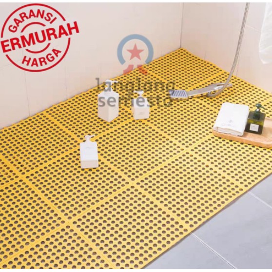 ALAS KANDANG KUCING ANJING Tatakan Karpet Hewan Murah Anti Air Plastik / ALAS KARPET KAMAR MANDI-KUNING