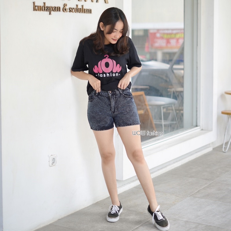 WOW-Klio Hotpant//Celana Jeans Pendek Wanita// Celana Hotpan//Hotpan Jeans