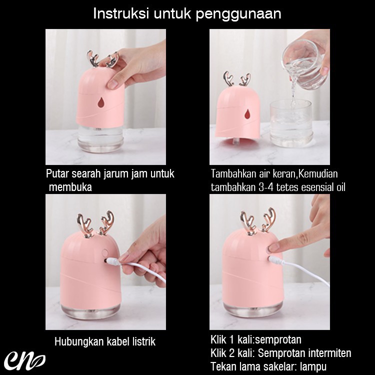[endear]100% ORI cute Bear Humidifier 220ML Essential Oil Diffuser Aroma Terapi Pengharum Ruangan-4