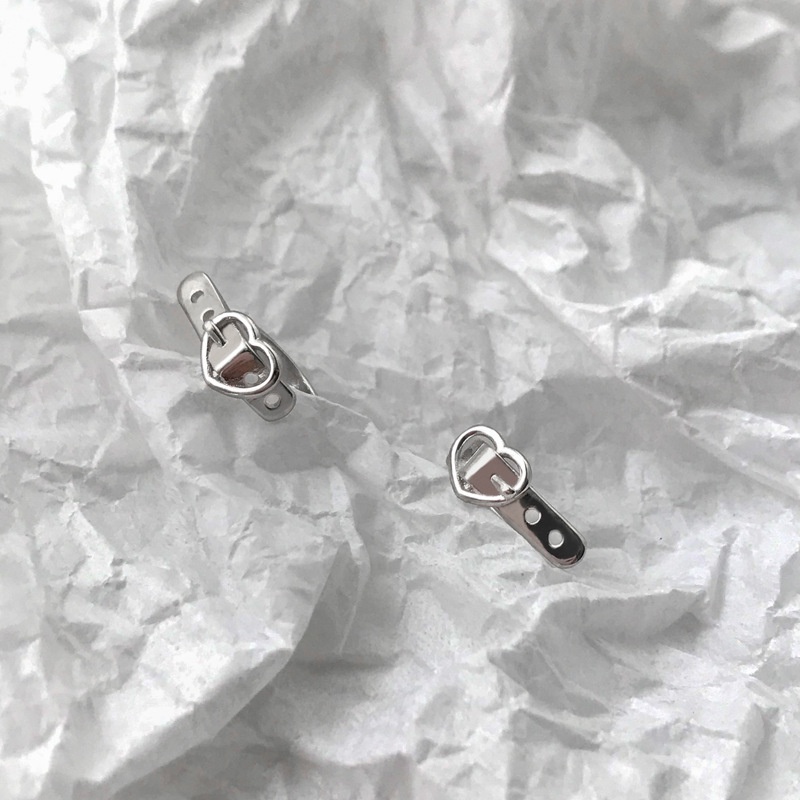 Anting Cuff Telinga Kiri Desain Hati Simple Untuk Wanita