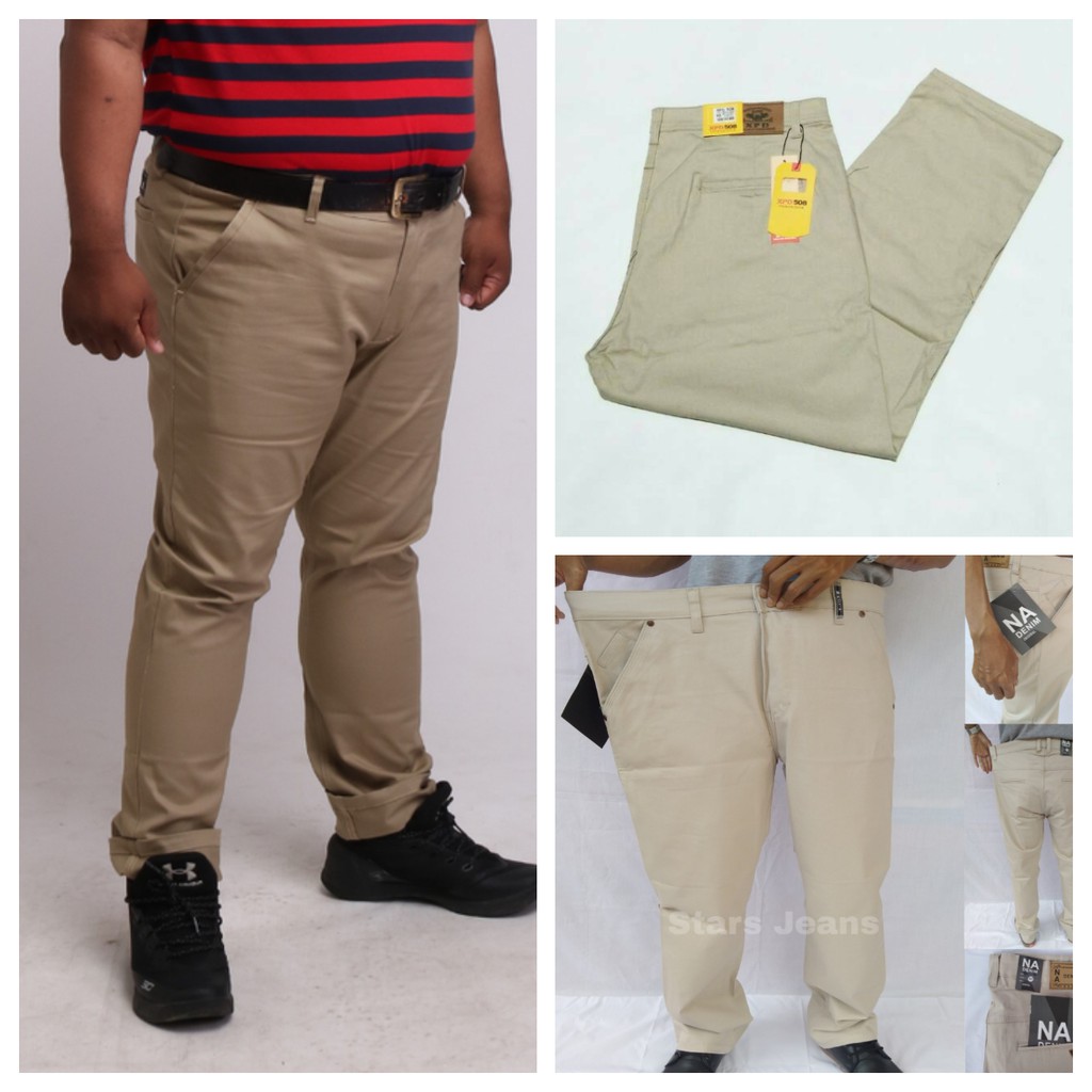 BIG SIZE / JUMBO 39-44 Celana Chino Panjang Pria Premium Reguler Fit