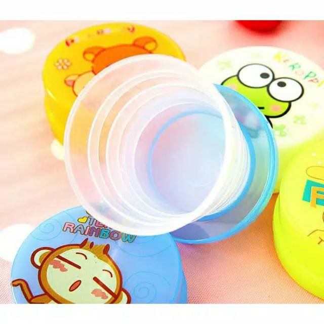 Gelas Plastik Lipat Portable Untuk Travel Piknik Baby Cup Gambar Kartun Lucu P45