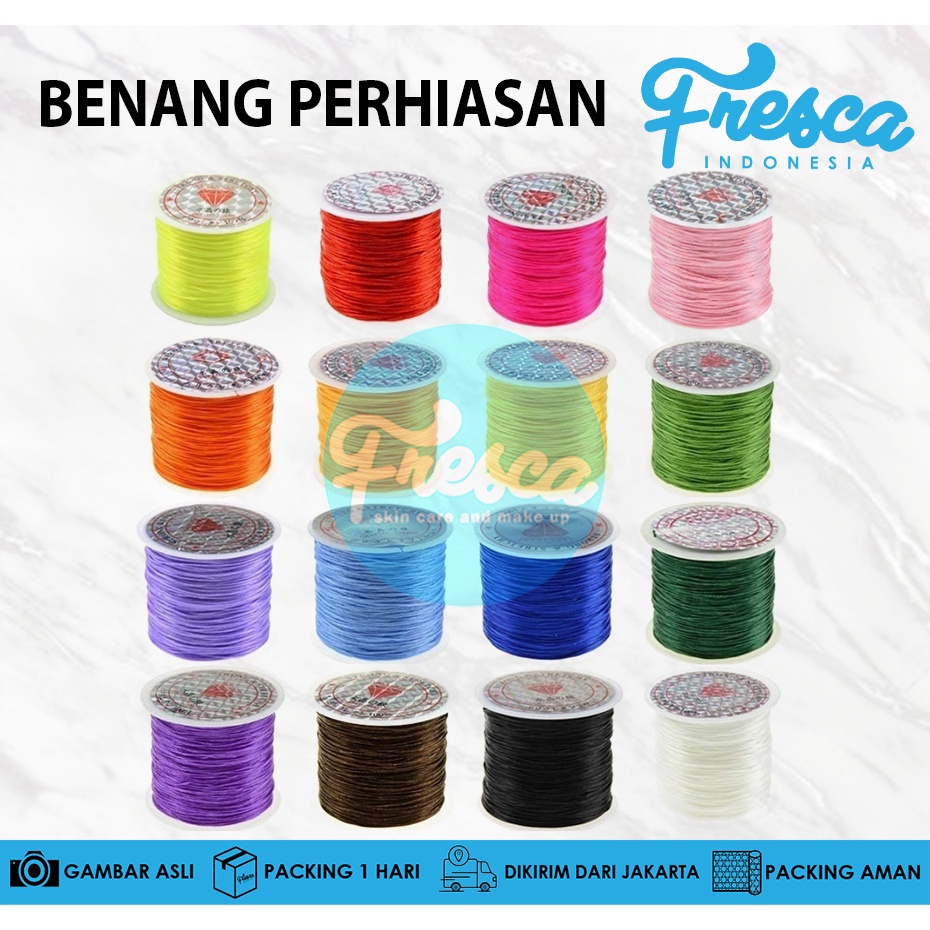 Tali Super Elastis Super Kuat Tali Karet Bahan Untuk Bikin Gelang Dan Kalung 1 Roll Tali Gelang