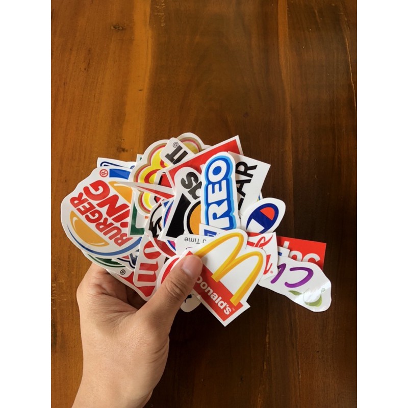 stiker sticker branded brand logo untuk laptop tumblr koper coolcase helm