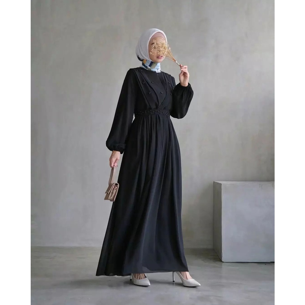 Mutiara dres - dress gamis modern mutiara / dress modern busui friendly / dress model terbaru 2023 / dress modern kekinian / dress model korea / dress model terbaru / dress model belanda / dress modis / dress modern kondangan / dress remaja kekinian