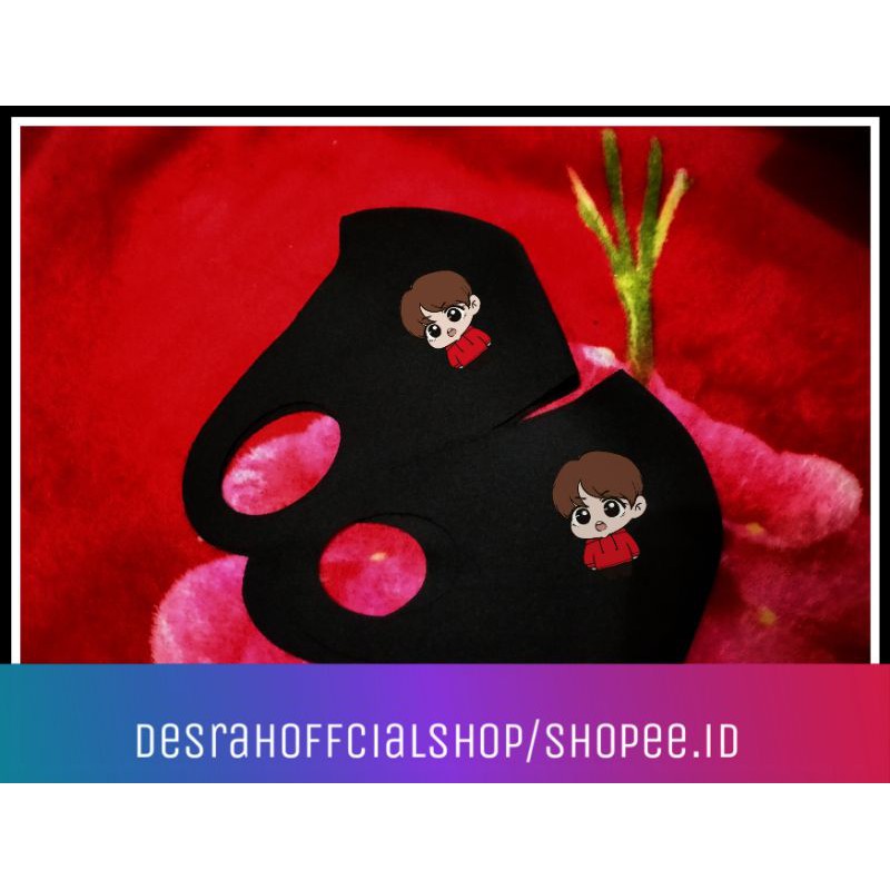 Masker Scuba Kpop Bts Jungkook Chibi