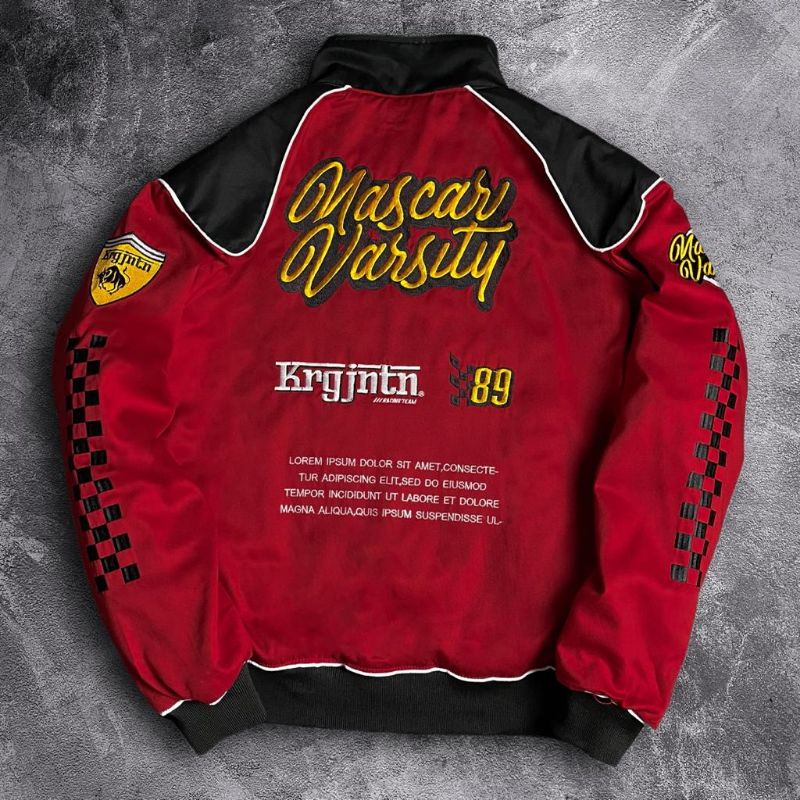 RACING JACKET RED BORN TO RACE - JAKET NASCAR BORN TO RACE ORIGINAL - NASCAR JACKET