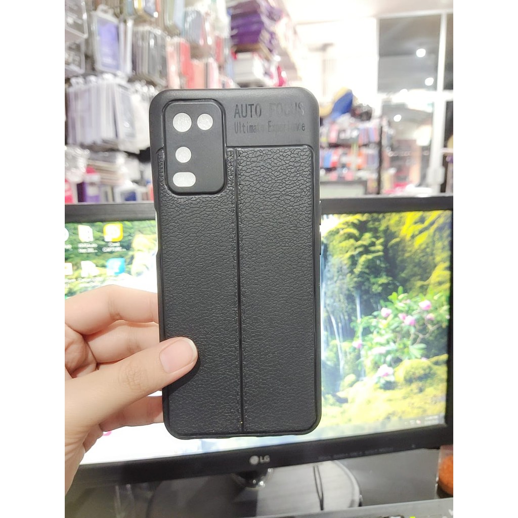 AutoFokus Oppo A54 6.51 inchi Leather Soft Case AUTOFOCUS Motif Kulit Jeruk