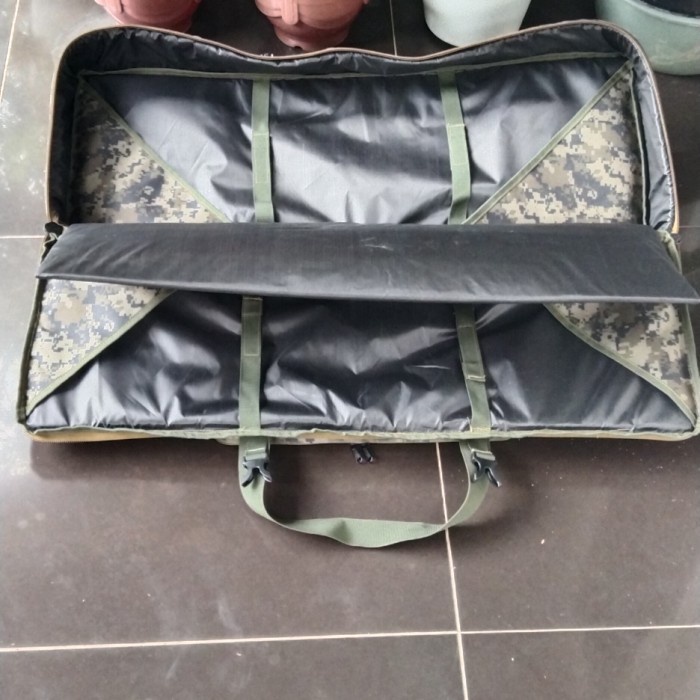 tas senjata laras panjang motif loreng camo gurun 2kompartemen 120x30x12