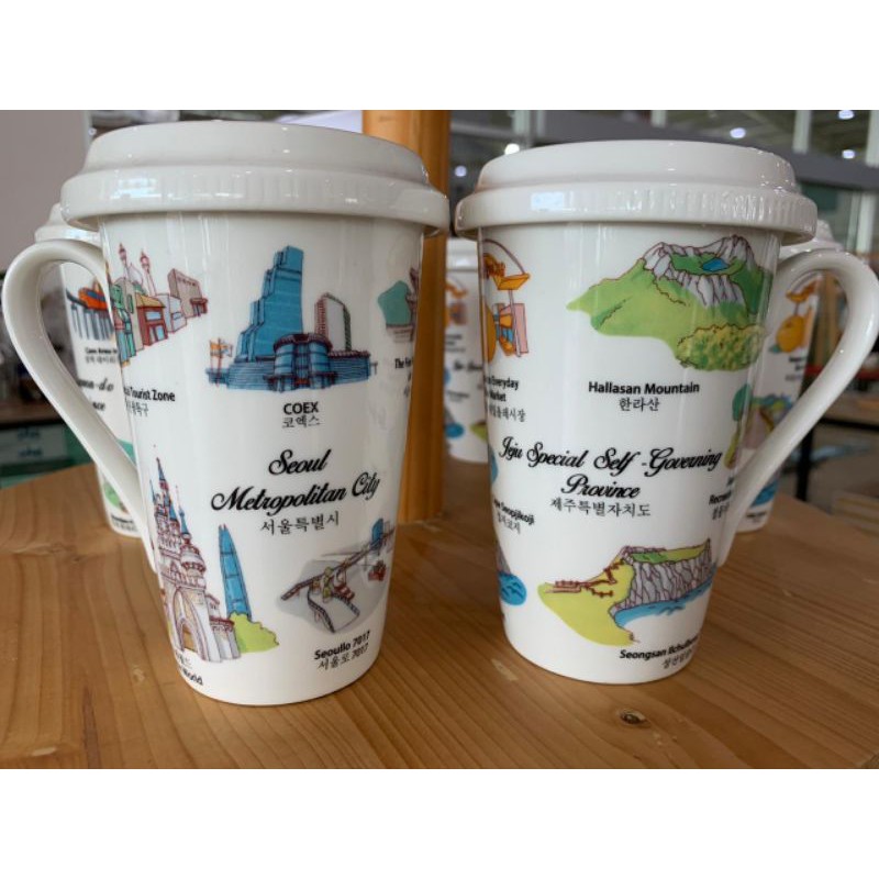 Korea Mug Dengan Tutup Gelas