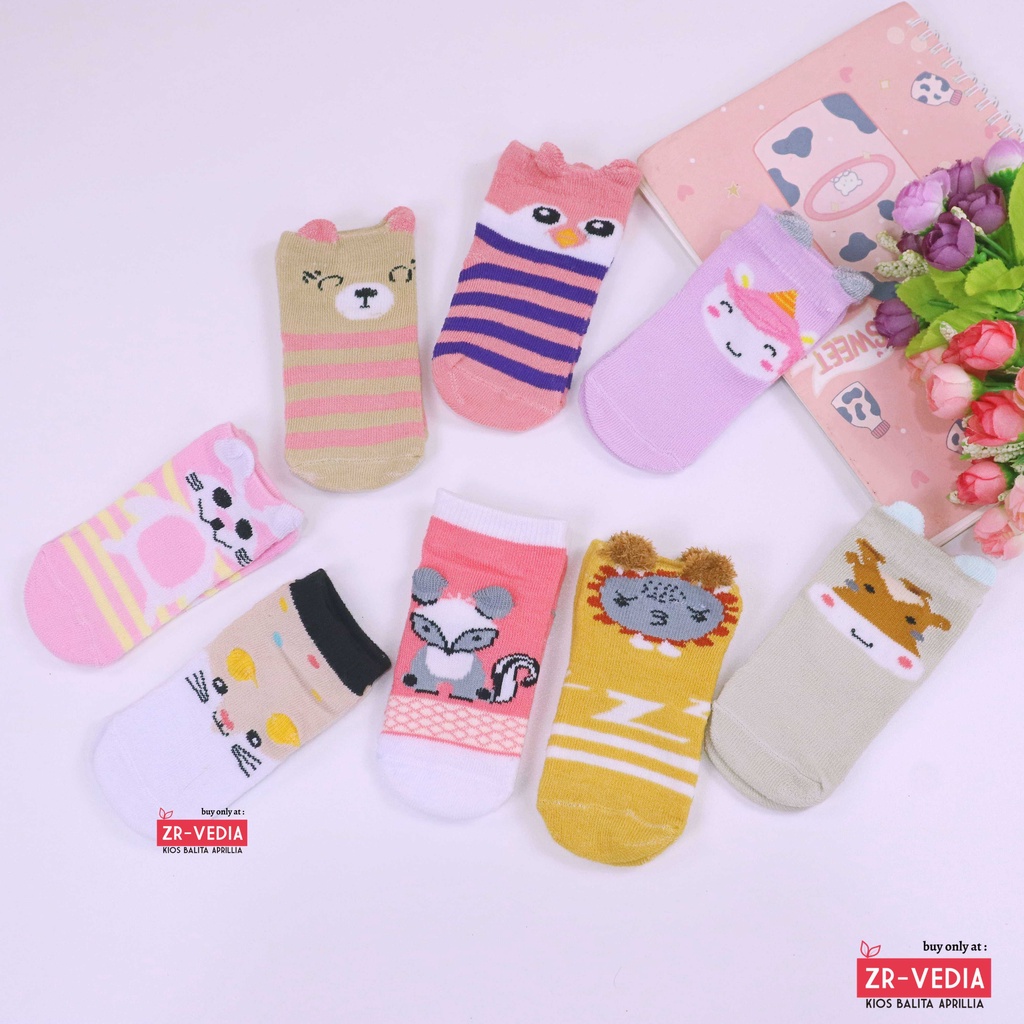 (SATUAN) ANTI SLIP Gemoy Baby Socks 0-12 Month / SNI Tebal Kaos Kaki Bayi Laki Perempuan Kualitas Import Prewalker Kiosbalitaaprillia