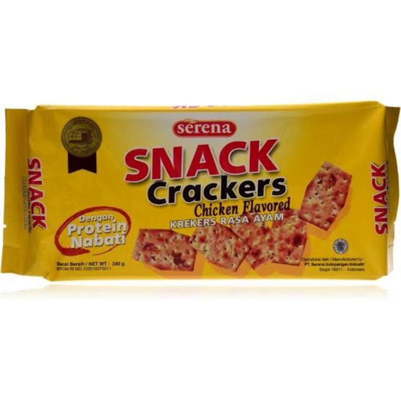 

Serena Snack Crackers Chicken Flavored 210 gr | Krekers Rasa Ayam