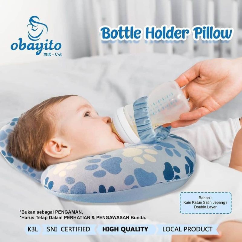 OBAYITO | Bottle Holder Pillow | Bantal Penyangga Botol Dot | Bantal Pemegang Botol Susu .