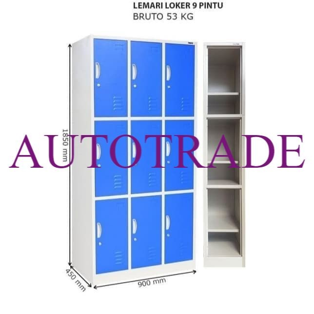 KOZURE KL-9 LEMARI LOKER KARYAWAN 9 PINTU LOCKER 9 PINTU LOKER BESI