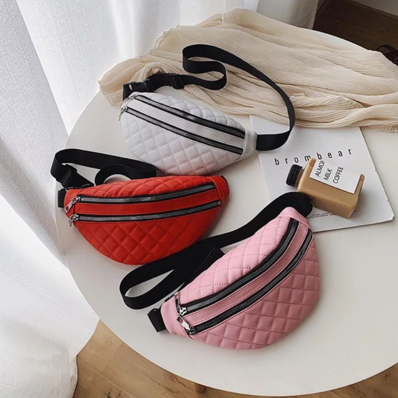 Tas Pinggang Wanita/Waistbag Cantik/Bisa selempang Tas Murah