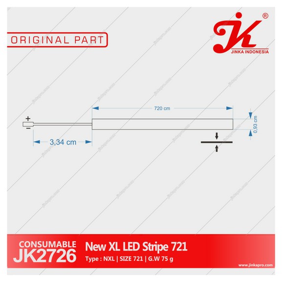 Stripe LED Jinka NXL 721 / Sparepart Mesin Cutting Sticker Jinka