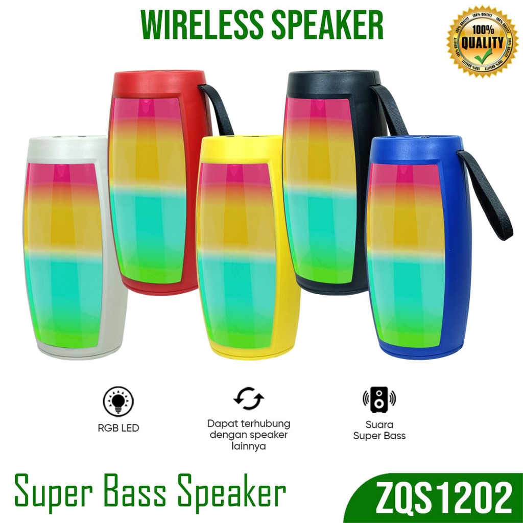 Speaker Bluetooth ZQS1202 / TG157 Speaker Wireless Portable LAMP LED Speaker Aktif Bluetooh ZQS 1202 High Quality Super Bass