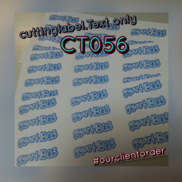 

Cutting Label Nama Waterproof