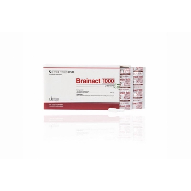 Brainact 1000 ml strip 10 tablet ( suplemen otak &amp; saraf mata )