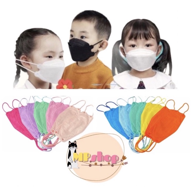 MASKER KF94 4 PLY ANAK RAINBOW WARNA WARNI MASKER KF94 KIDS MIX WARNA MASKER MEDIS EARLOOP ANAK MASK