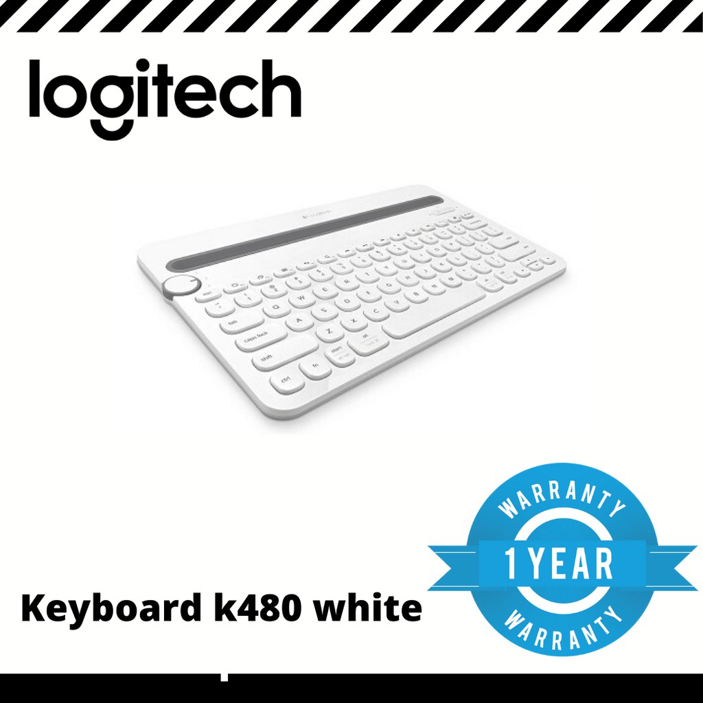 Keyboard Wireless Logitech K480 Multi Device - White