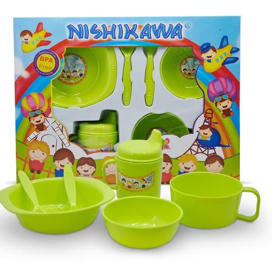 Ready Feeding Set Nishikawa Ukuran BESAR | Set Alat Makan Bayi