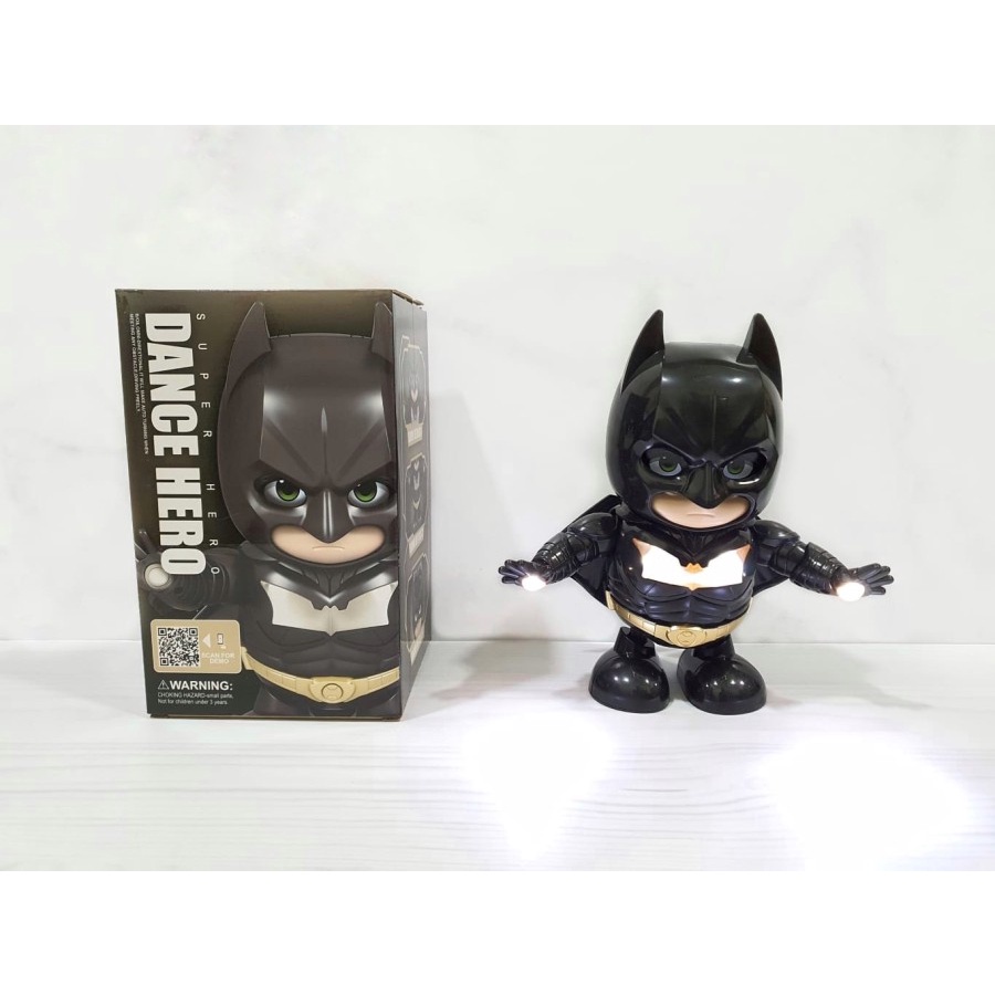 Mainan Robot Dance Hero Batman Music Joget Dancing LED Jumbo M153J